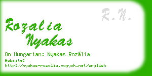 rozalia nyakas business card